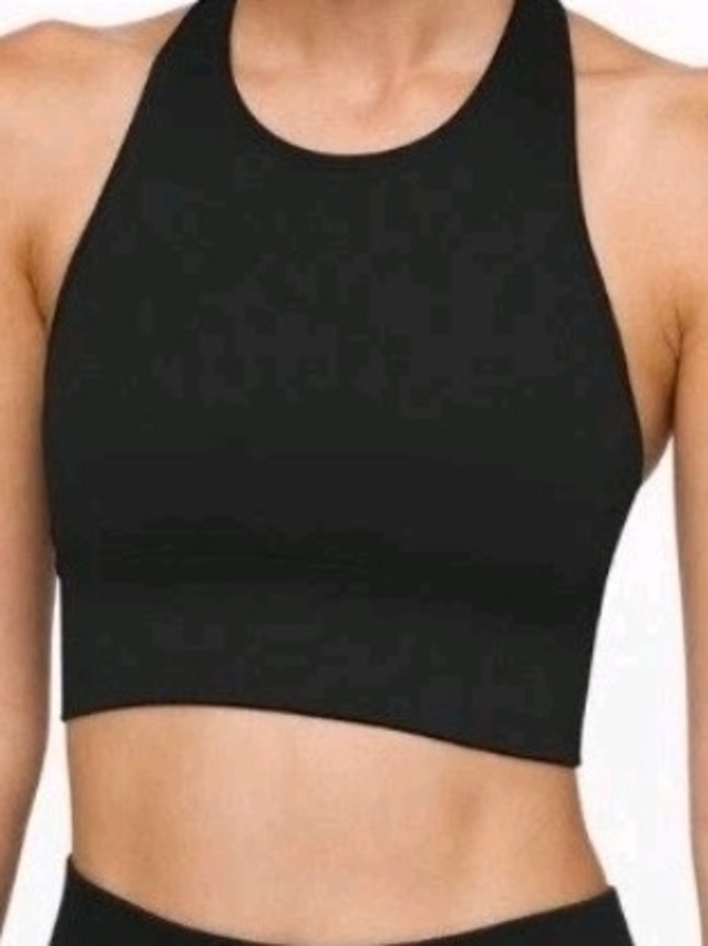 Lululemon Ebb to Train BraBlack Racerback Workout Yoga Size 6